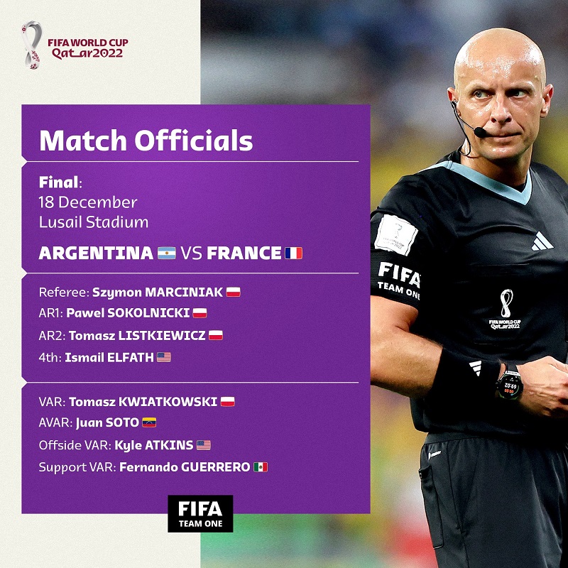 Trọng tài bắt trận chung kết World Cup 2022 giữa Argentina vs Pháp là ai?